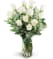 Dozen White Roses